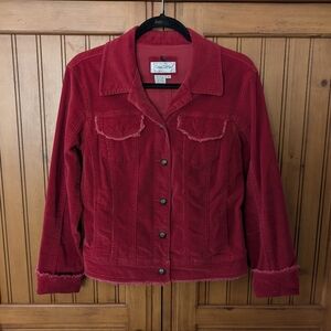 Live A Little Women's Red Corduroy Jacket
